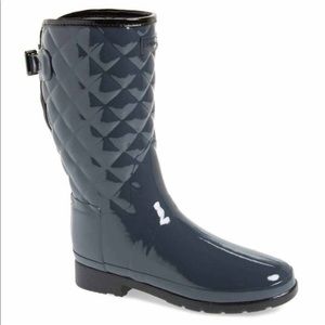 Hunter Women's  Adjustable Quilted Tall Rain Boots